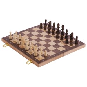 Jeu d’échecs – boîte en bois pliable