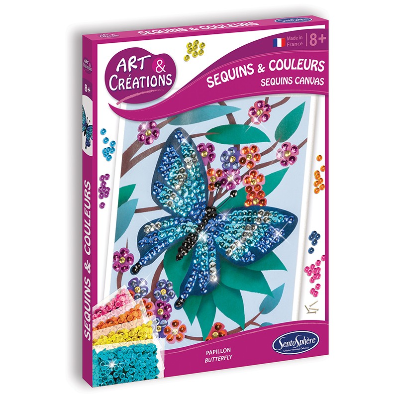 Sentosphere L art du sequin - Paon - Art et creations pas